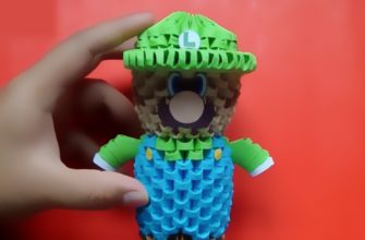 Оригами 3D-Мини Луиджи из модулей